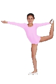 BODY DANZA LYCRA MANICA LUNGA ROSA BAMBINA